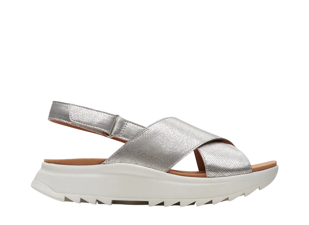 Clarks Women's DashLite Wish "Silver Metallic"