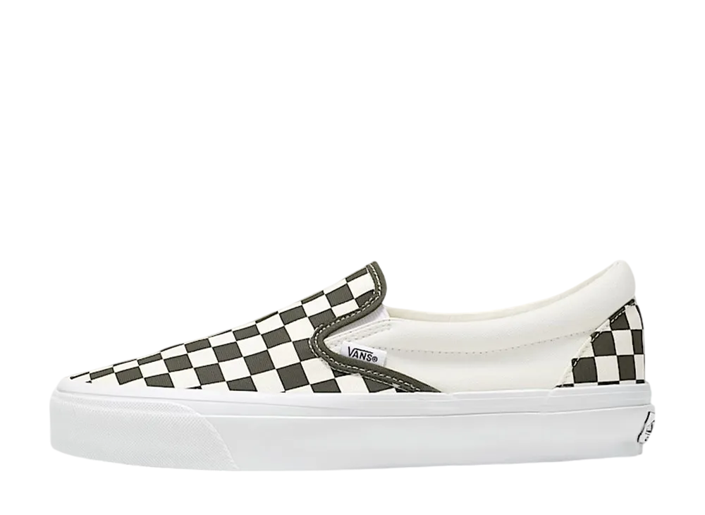 バンズ プレミアム クラシック スリッポン チェッカーボード "グレープリーフグリーン/ホワイト"