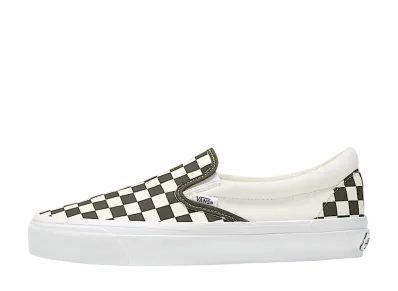 Vans Premium Classic Slip-On Checkerboard "Grape Leaf Green/White"