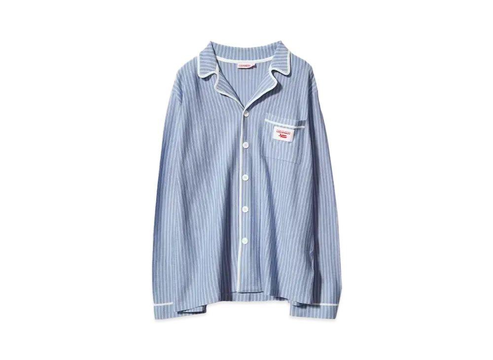 Charles Jeffrey Loverboy KNITTED PYJAMA SHIRT "BLUE"