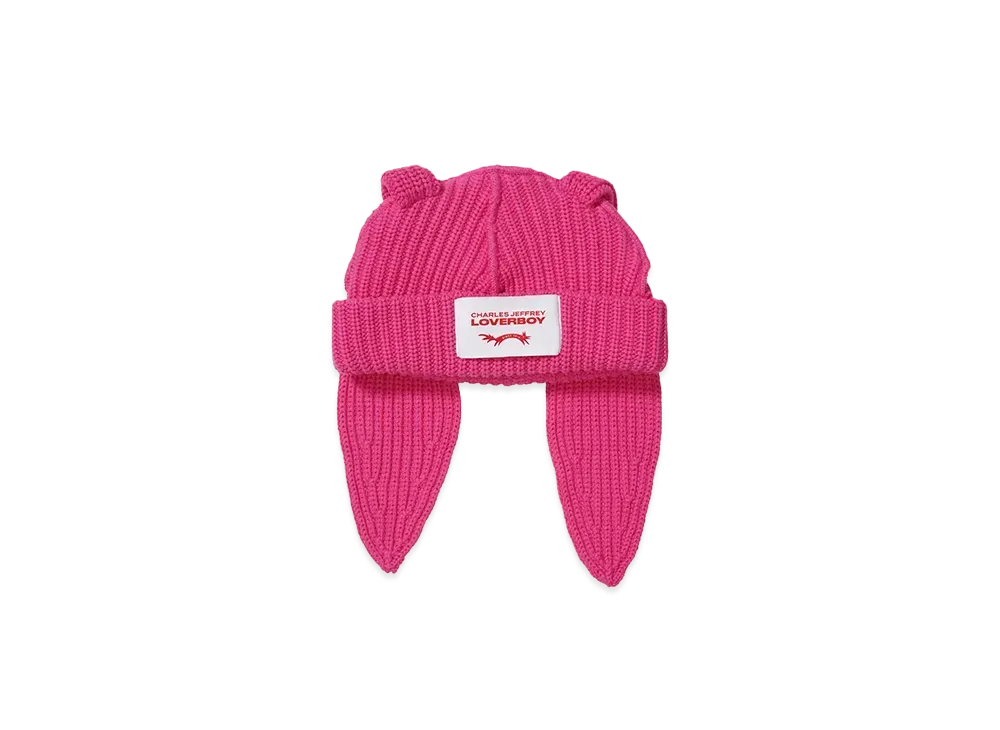 Charles Jeffrey Loverboy CHUNKY RABBIT BEANIE "PINK"