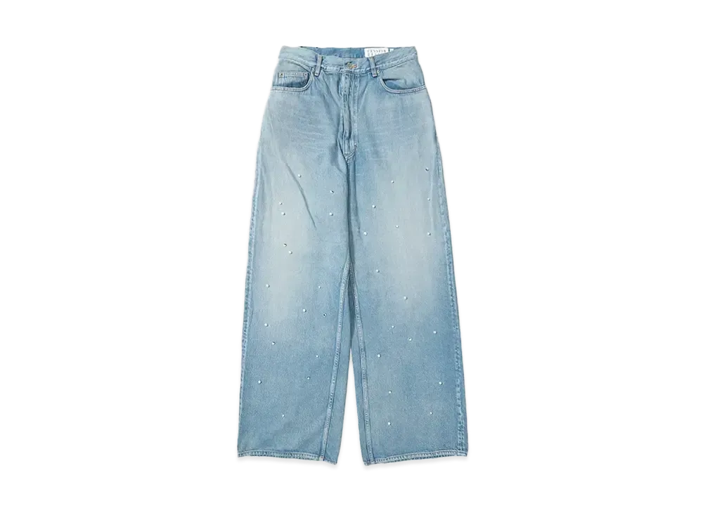 el conductorH BIJOU STUDDED BAGGY JEAN TROUSERS "BLUE"