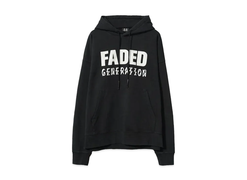 44 LABEL GROUP FADED GEN HOODIE "BLACK"