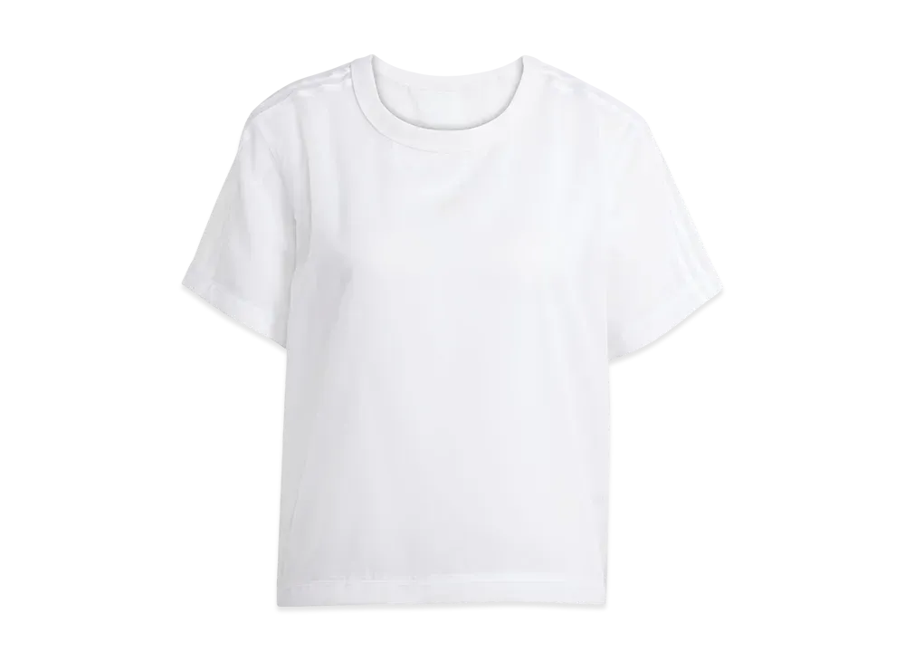 adidas Adicolor Sheer Three Stripes Short Sleeve T-Shirt "White"
