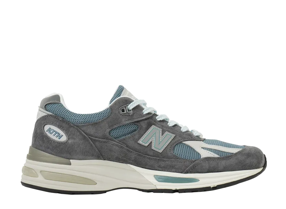 KITH × New Balance 991V2 "Asphalt/Lead/Oyster Mushroom"