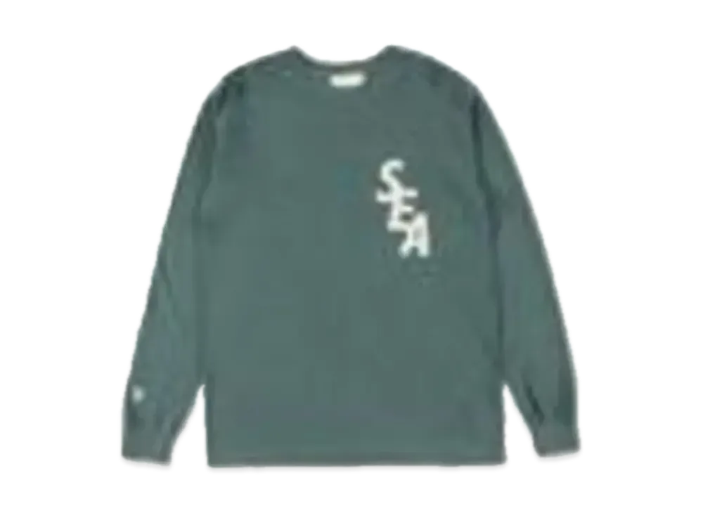 ウィンダンシー S-ダイ L/S T-シャツ グリーン / アイボリー