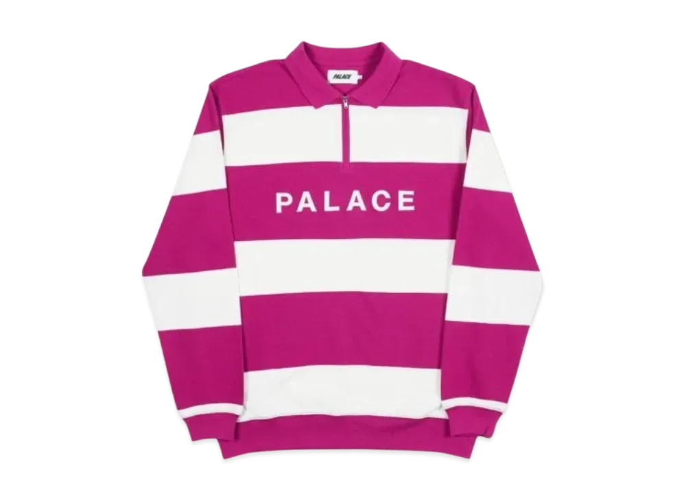 PALACE J Stripe Crew "Dark Pink"