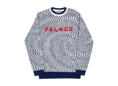 PALACE Swirly Wurly Knit "Navy White"