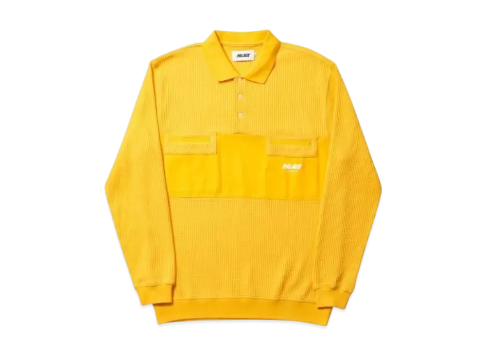 PALACE Waffle On Polo "Yellow"