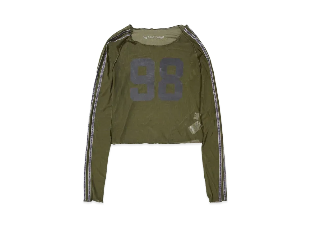 HTH Numbering long tee "KHAKI"