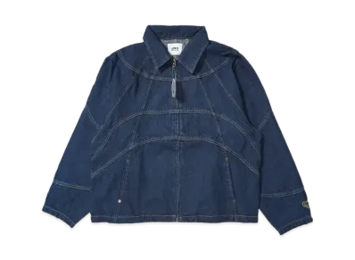 HTH Switched denim zip blouson "NAVY"