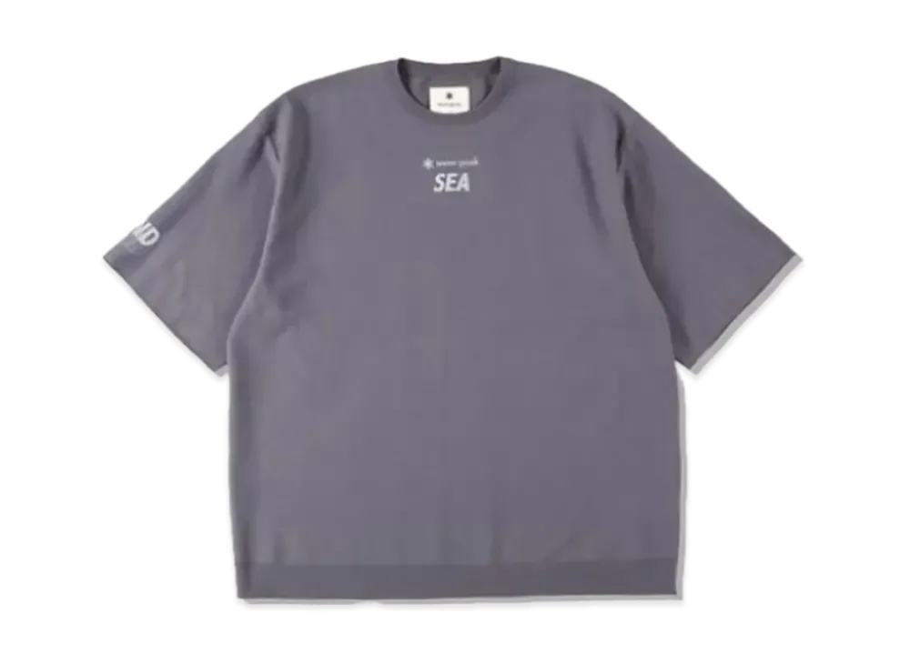Snow Peak x WIND AND SEA CO/PE Dry S/S Tshirt "Dark Gray"
