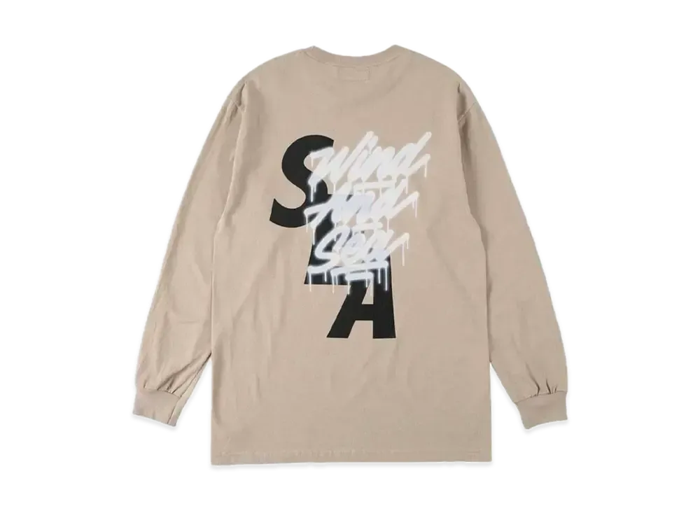 It's A Living x WIND AND SEA LS Tee "Beige"