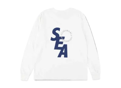 WIND AND SEA SD L/S T-Shirt White "Navy"
