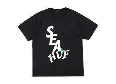 HUF x WIND AND SEA Solid And Tie Dye Tee "Black"
