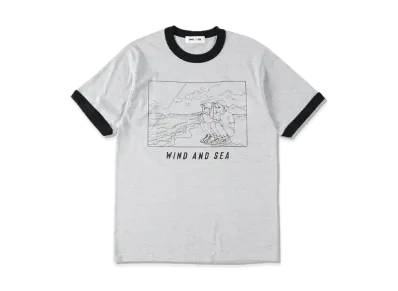 Yoshifuku Honoka x WIND AND SEA Ringer Tee Gray/Black