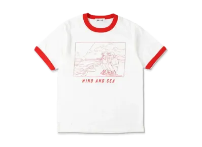 Yoshifuku Honoka x WIND AND SEA Ringer Tee "White/Red"