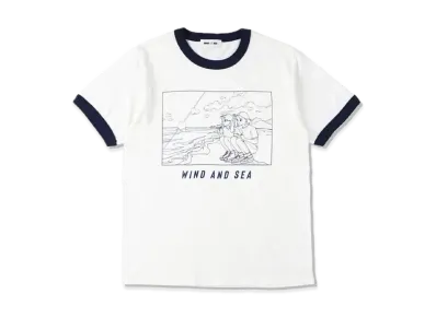 Yoshifuku Honoka x WIND AND SEA Ringer Tee White/Navy