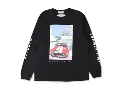 Yoshifuku Honoka x WIND AND SEA L/S Tee Car "Black"