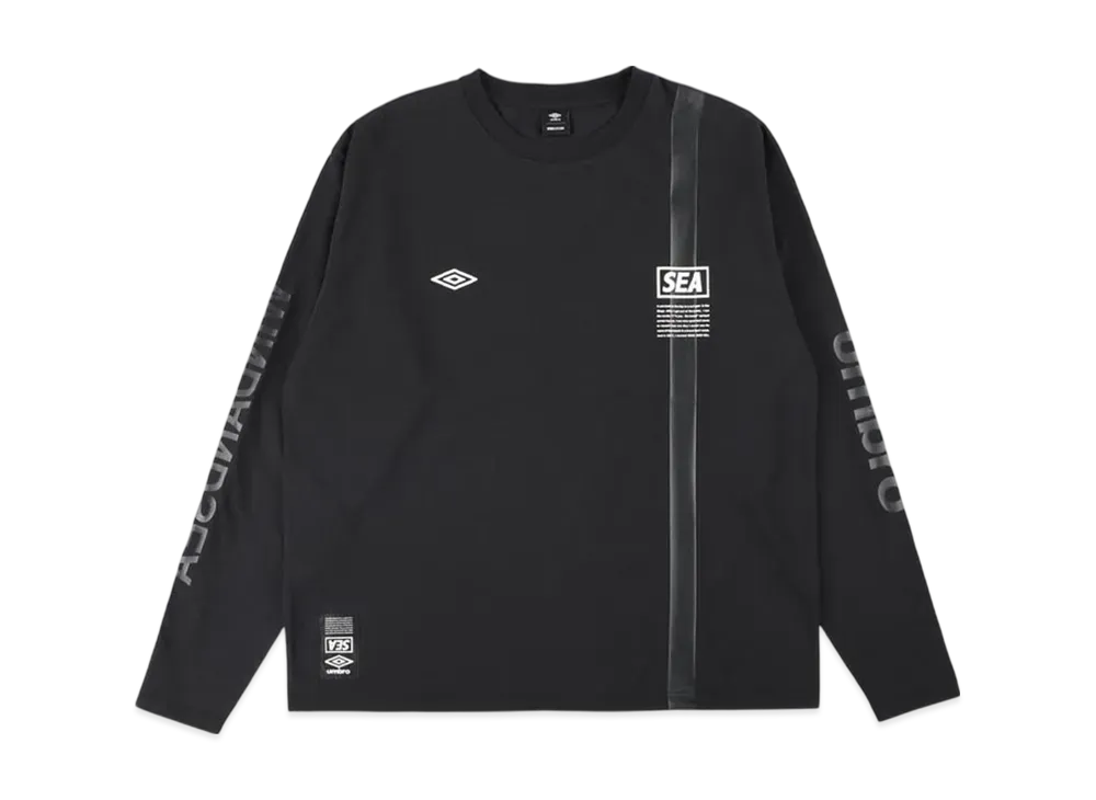 umbro x WIND AND SEA L/S T-Shirt "Black"