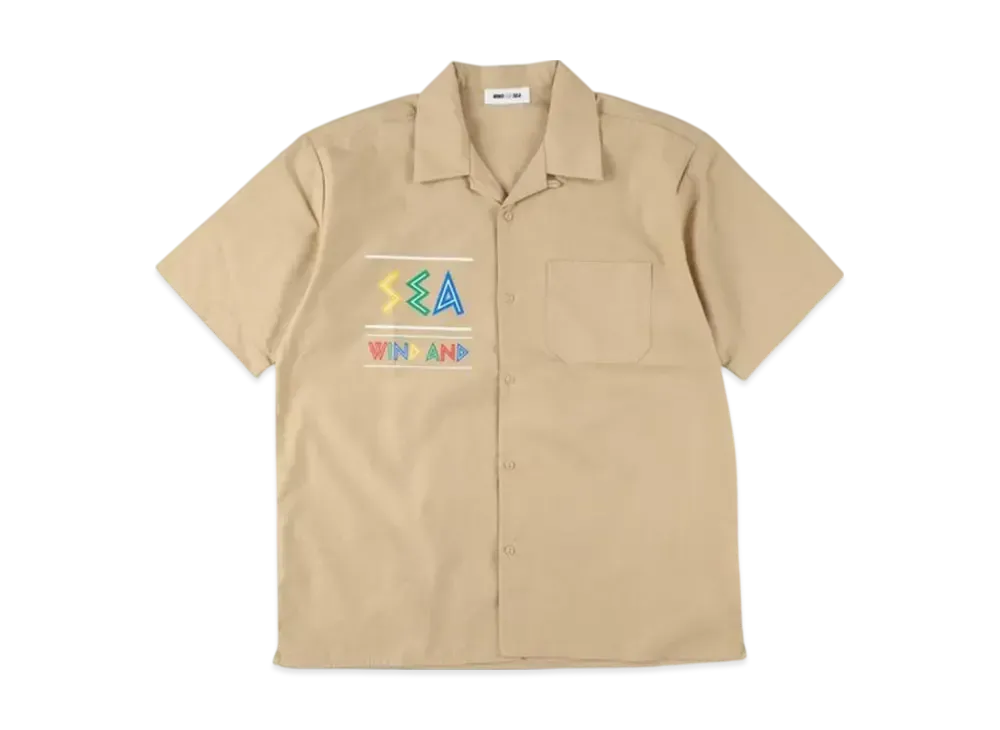 WIND AND SEA Zulu-Tongue S/S Open Collar Shirt "Beige"