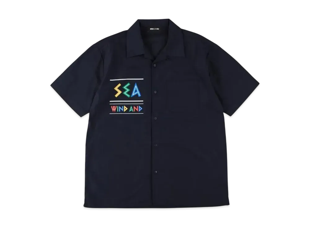 WIND AND SEA Zulu-Tongue S/S Open Collar Shirt "Navy"