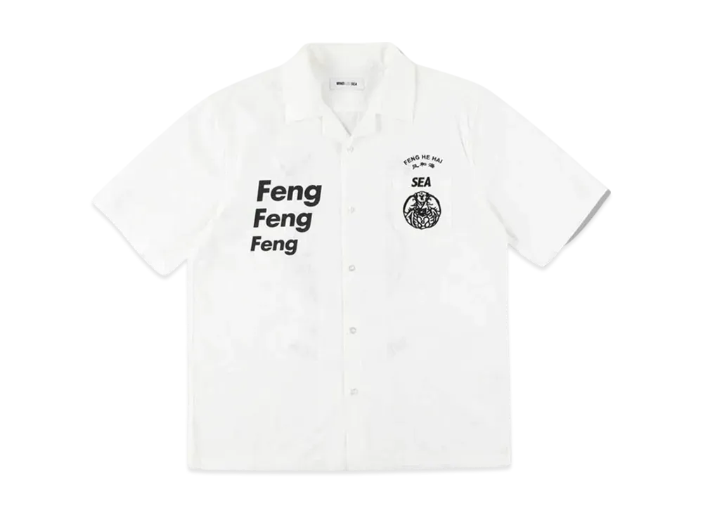 WIND AND SEA F-H-H Open Collar S/S Shirt "White"