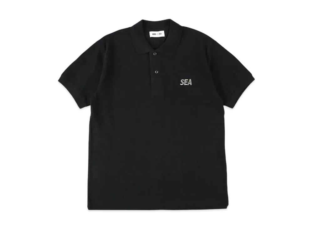 WIND AND SEA Sea CT Kanoko Polo Shirt Black