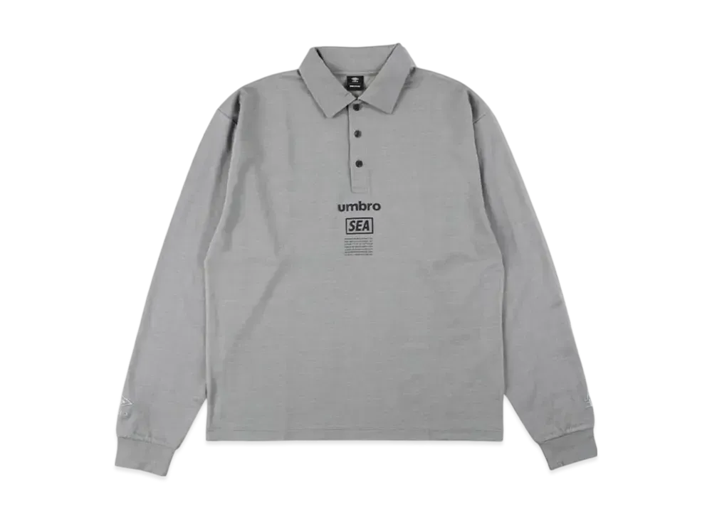 umbro x WIND AND SEA L/S Polo Shirt "Gray"