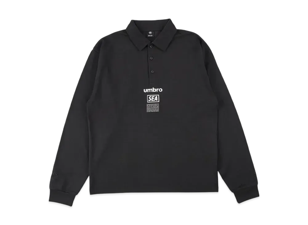 トップス Windandsea umbro polo shirt black XL umbro x WIND AND SEA L/S Polo Shirt 