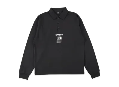 umbro x WIND AND SEA L/S Polo Shirt "Black"