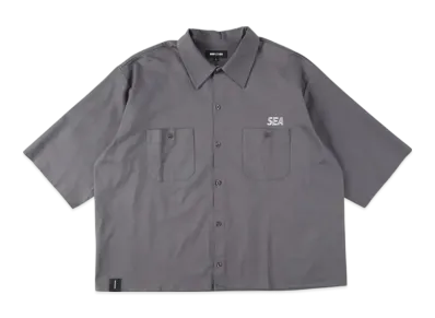 WIND AND SEA A32 H/S Cut-Off Work Shirt Dark "Gray"