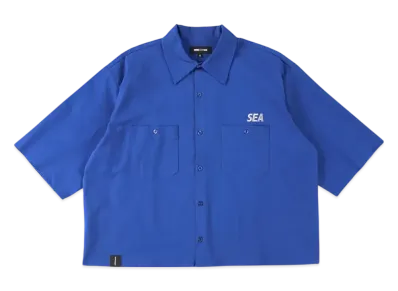 WIND AND SEA A32 H/S Cut-Off Work Shirt Royal "Blue"