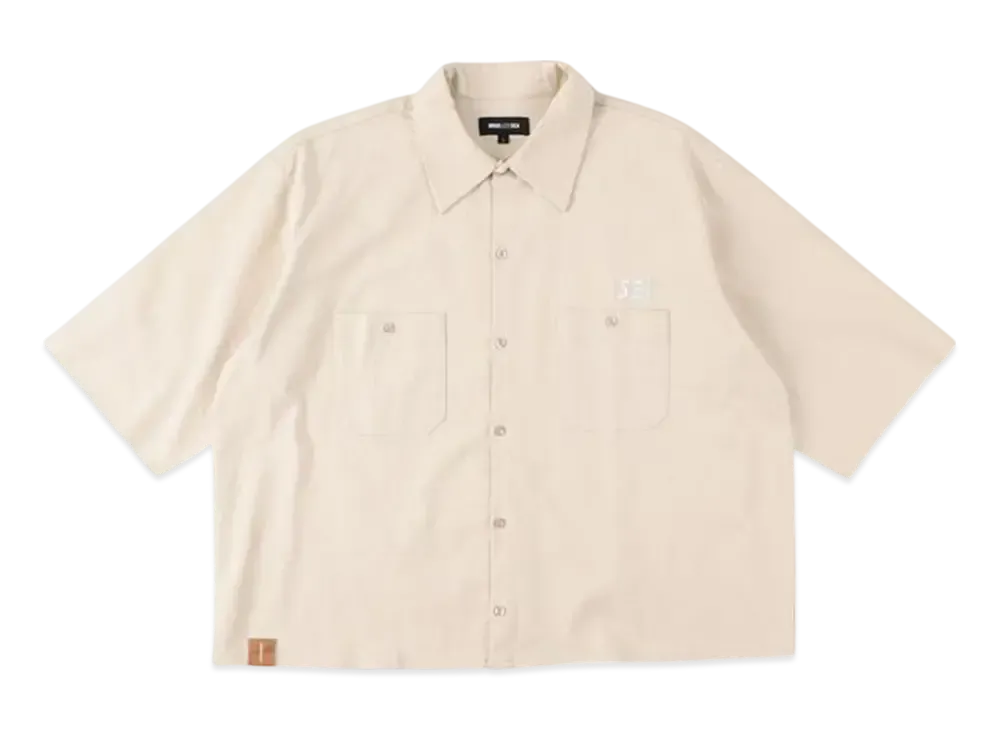 WIND AND SEA A32 H/S Cut-Off Work Shirt "Beige"