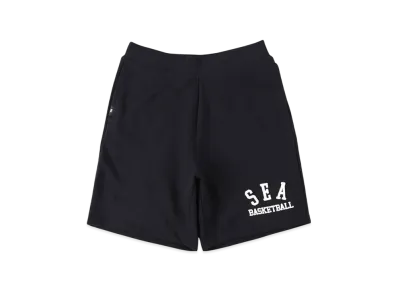 WIND AND SEA Warm Up Sweat Shorts "Black / White"
