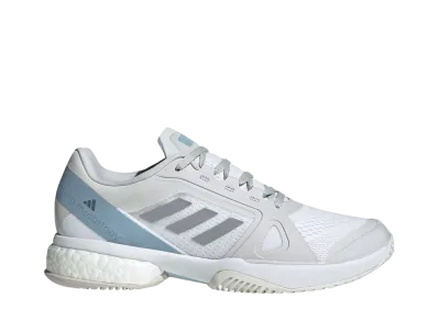 Stella McCartney × adidas Women's Court "Cloud White/Silver Metallic/Wonder Blue"