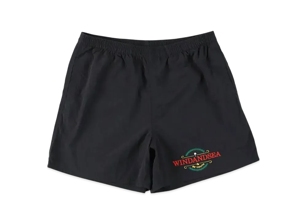WIND AND SEA Be Youth Town Beach Shorts "Black"