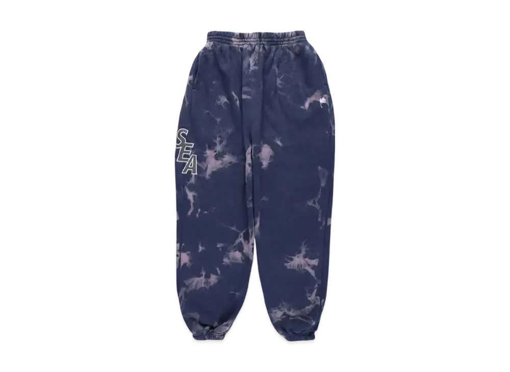 SAINT MXXXXXX x WIND AND SEA S_E_A Bleached Sweat Pants "Navy Bleach"