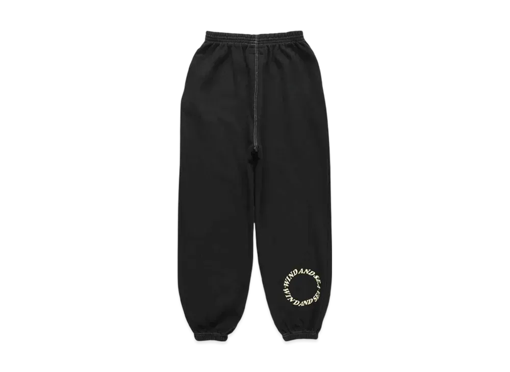 SAINT MXXXXXX x WIND AND SEA Circle Sweat Pants "Black"
