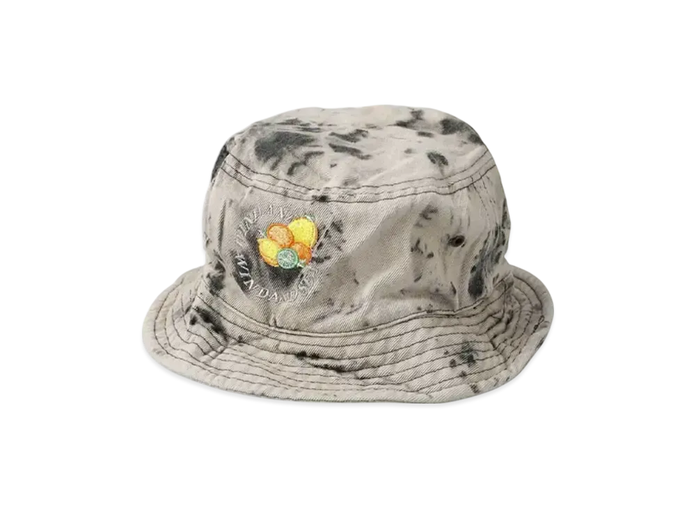 SAINT MXXXXXX x WIND AND SEA J.Fresh Circle Bleached Denim Bucket Hat "Black"