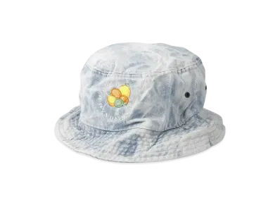 SAINT MXXXXXX x WIND AND SEA J.Fresh Circle Bleached Denim Bucket Hat "Light Blue"