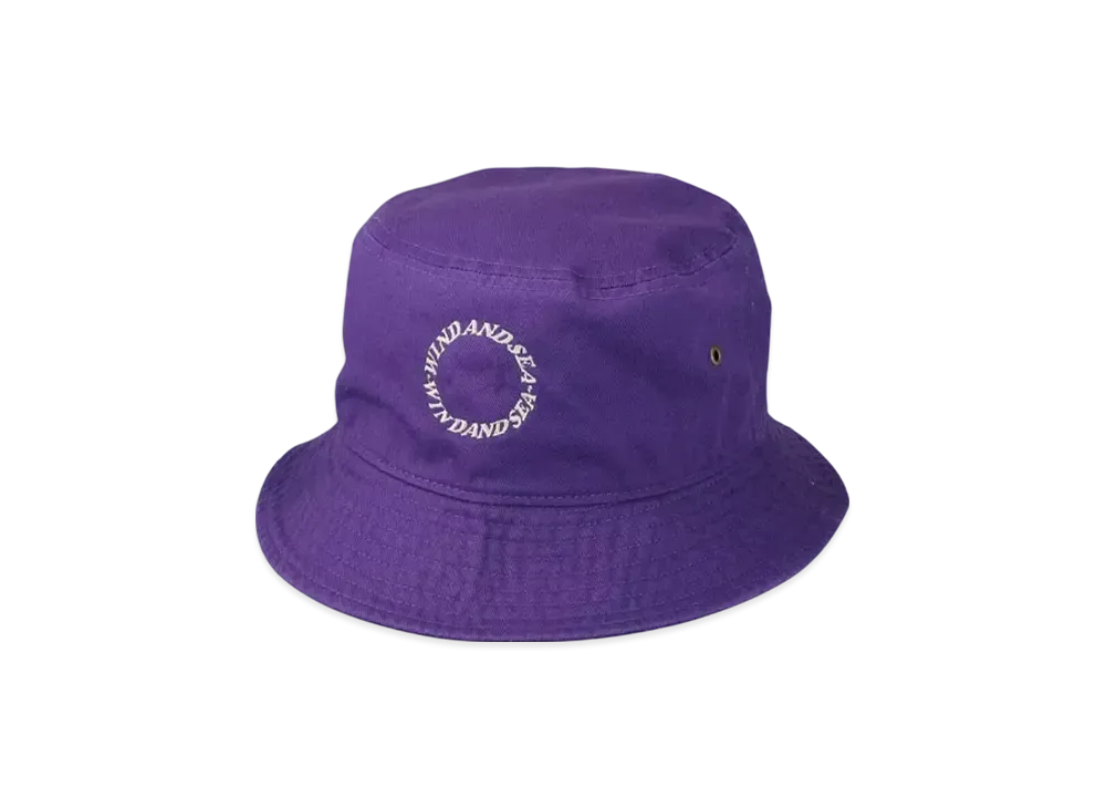 SAINT MXXXXXX x WIND AND SEA Circle Bucket Hat "Purple"