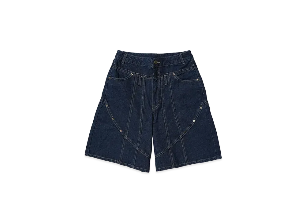HTH Switched denim shorts "NAVY"