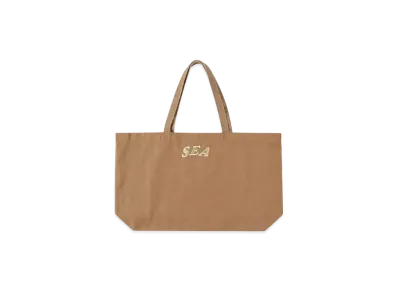 SAINT MXXXXXX x WIND AND SEA Circle EMB Tote Bag "Brown"
