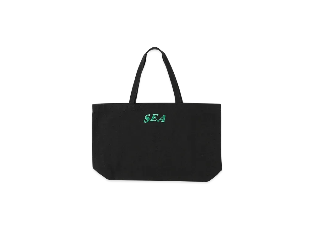 SAINT MXXXXXX x WIND AND SEA Circle EMB Tote Bag "Black"