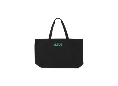 SAINT MXXXXXX x WIND AND SEA Circle EMB Tote Bag "Black"