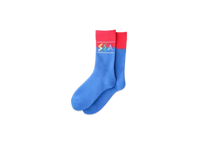 WIND AND SEA Zulu-Tongue Sox "Blue / Red"