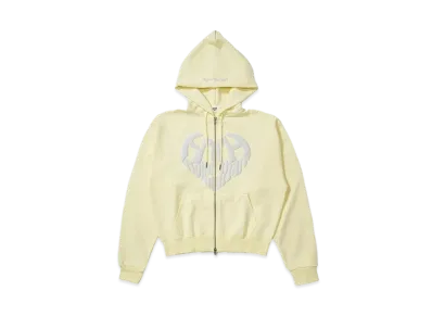 HTH heart logo zip hoodie "YELLOW"