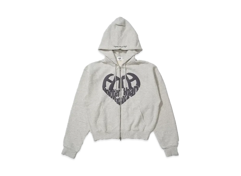 HTH heart logo zip hoodie "ASH"