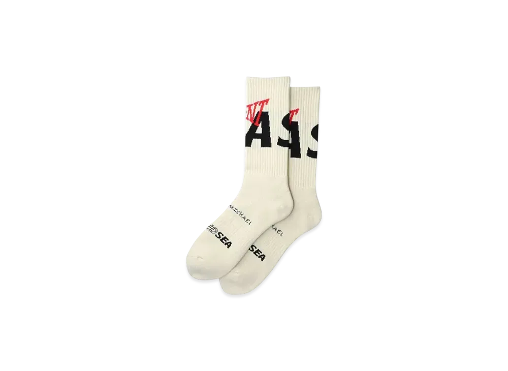 SAINT MXXXXXX x WIND AND SEA Socks "Ecru"